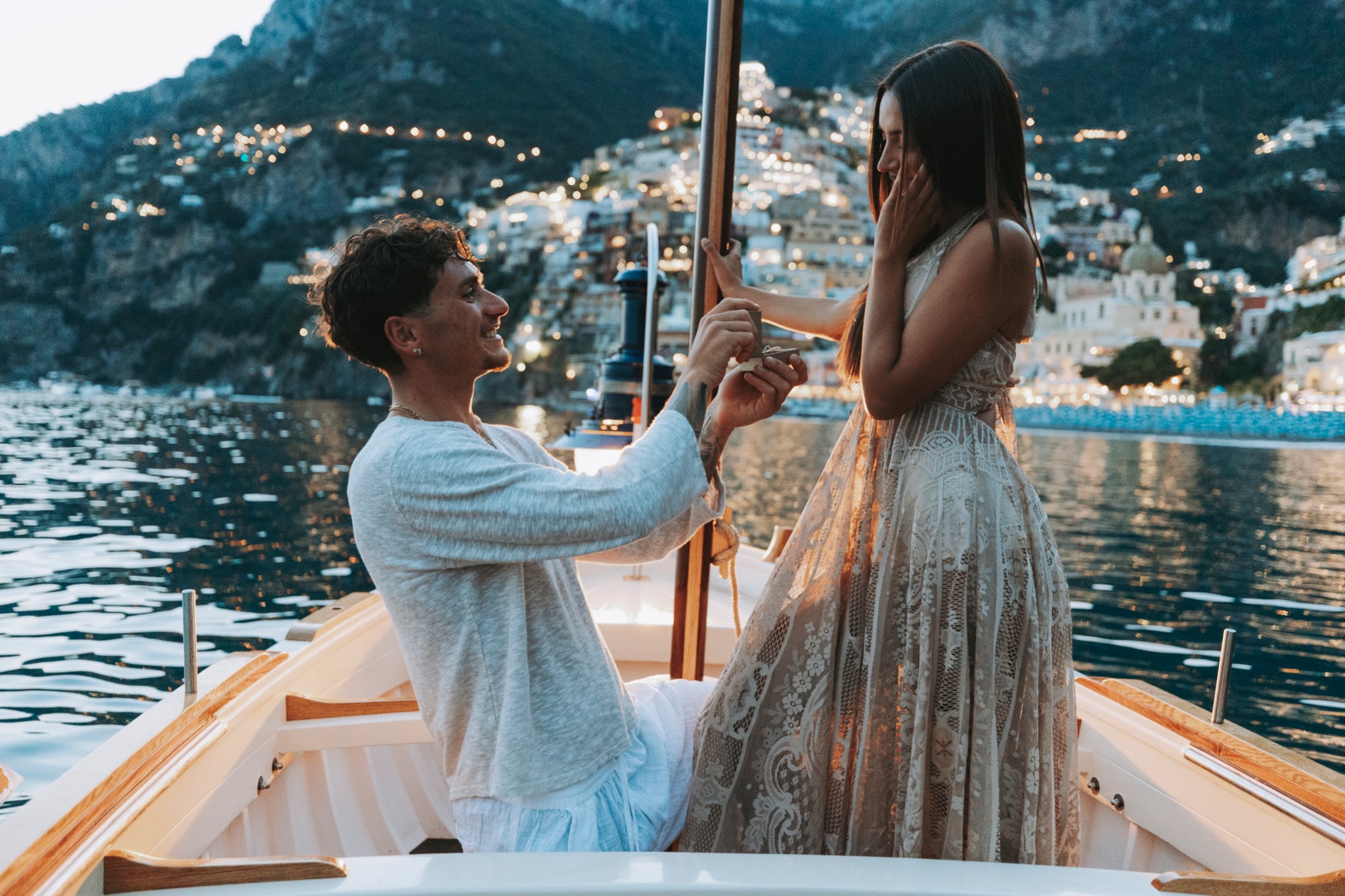 Proposal aboard Posa Posa in Positano